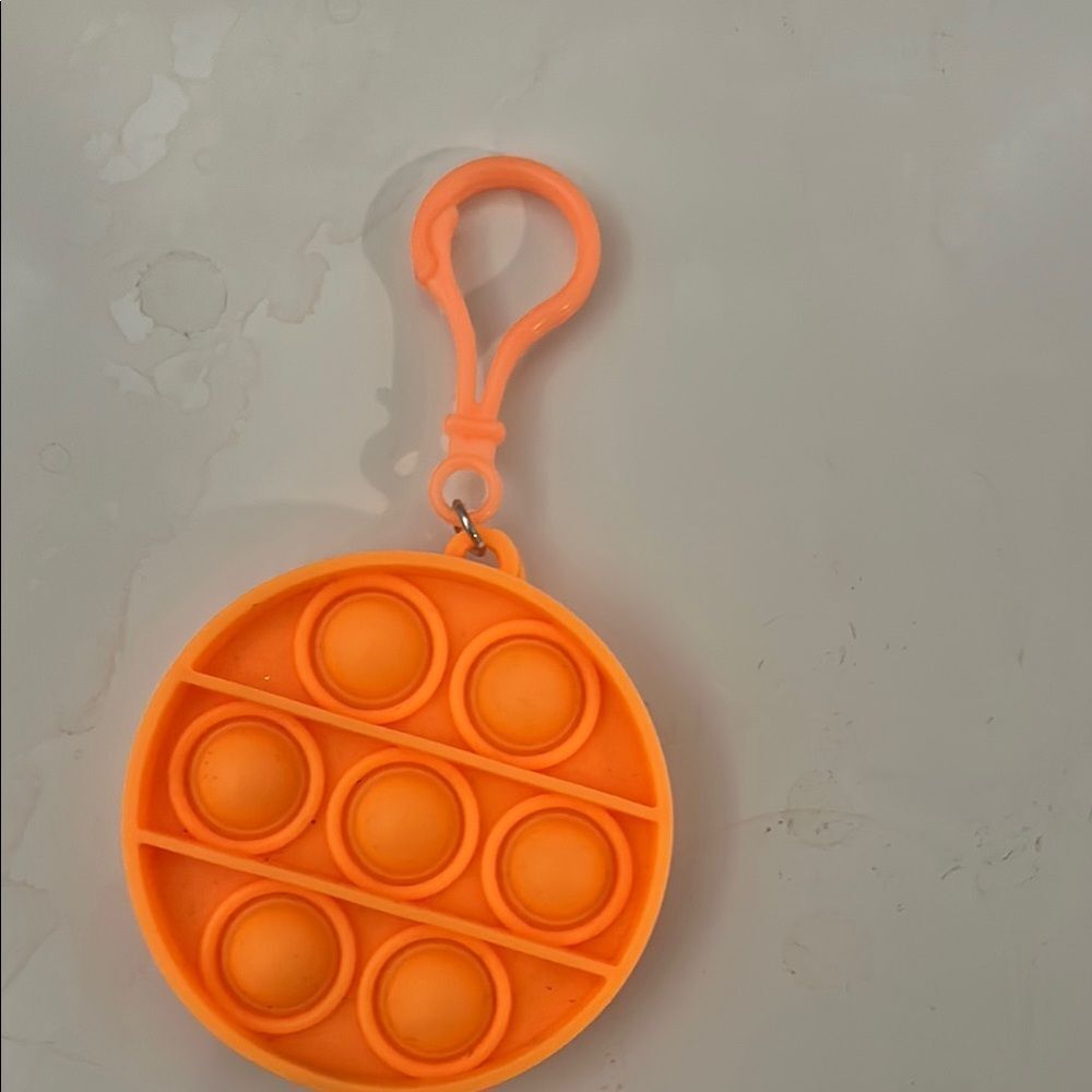 Orange Pop It Keychain